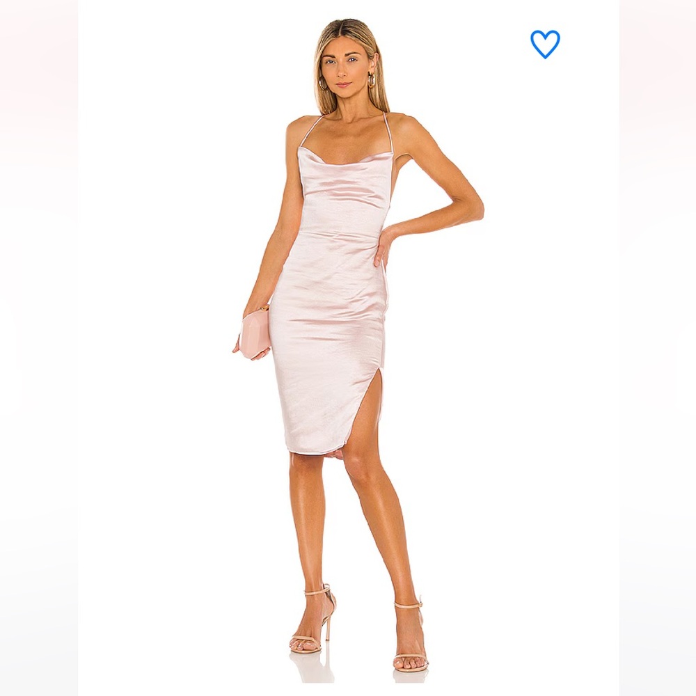 Superdown Billie drape midi dress - blush